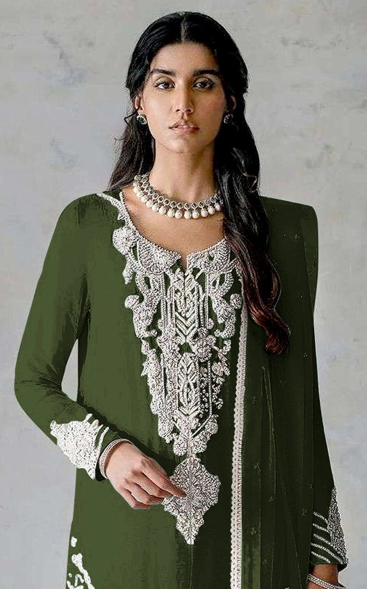 Designer Georgette Embroidered Pakistani Salwar Suit