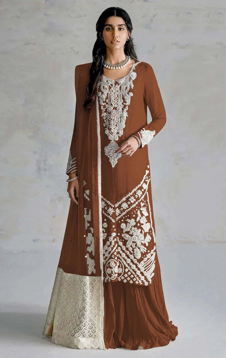 Designer Georgette Embroidered Pakistani Salwar Suit