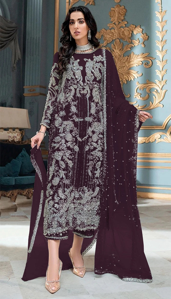 Georgette Embroidery Work Partywear Pakistani Salwar Suit