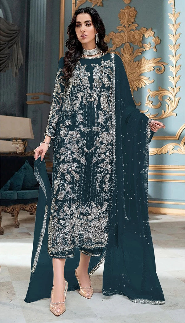 Georgette Embroidery Work Partywear Pakistani Salwar Suit