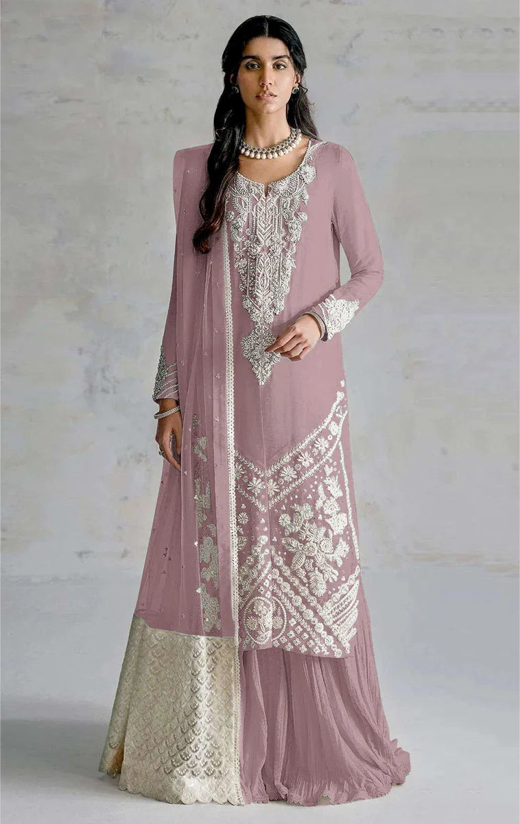 Designer Georgette Embroidered Pakistani Salwar Suit