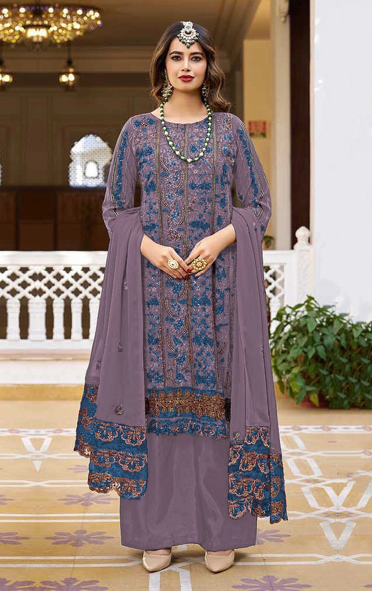 Georgette Embroidery Work Pakistani Salwar Suit
