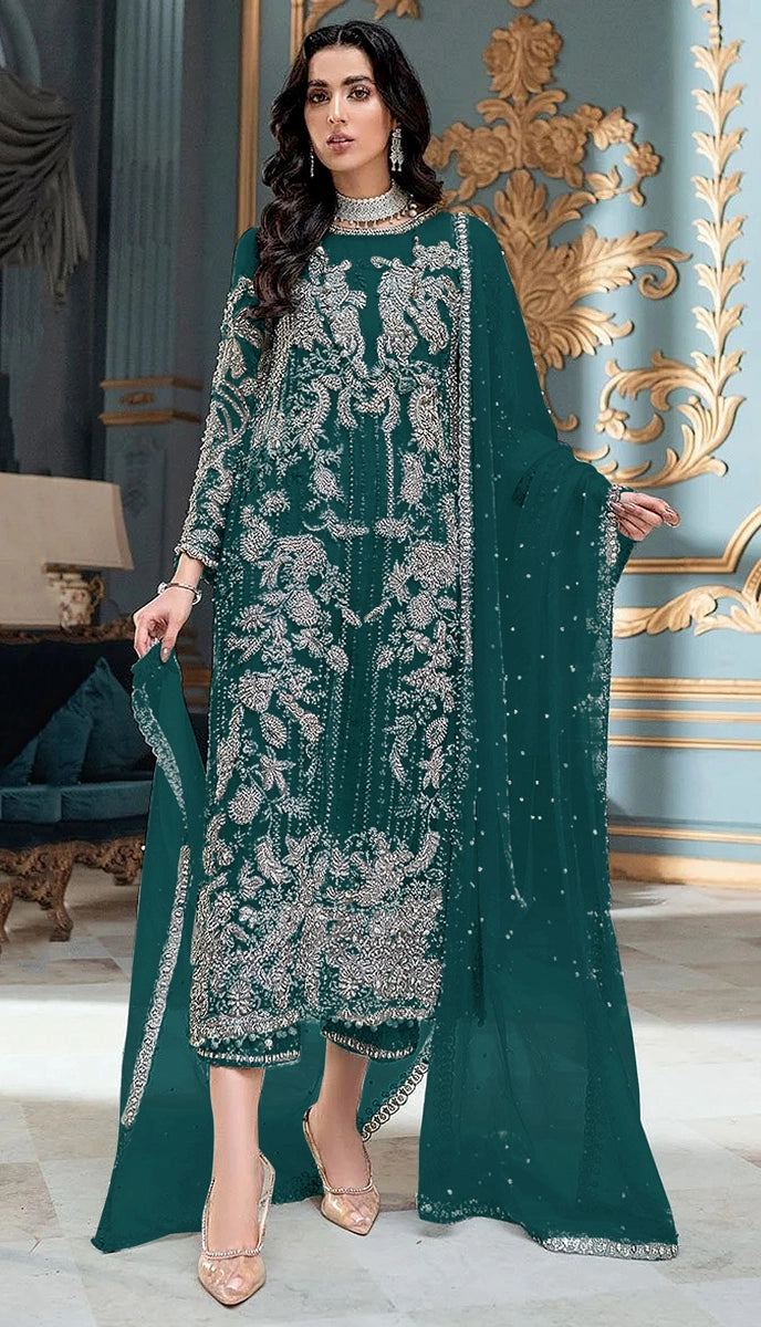 Georgette Embroidery Work Partywear Pakistani Salwar Suit