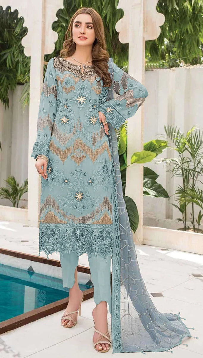 Designer Georgette With Embroidery Sequence Work Pakistani Suit