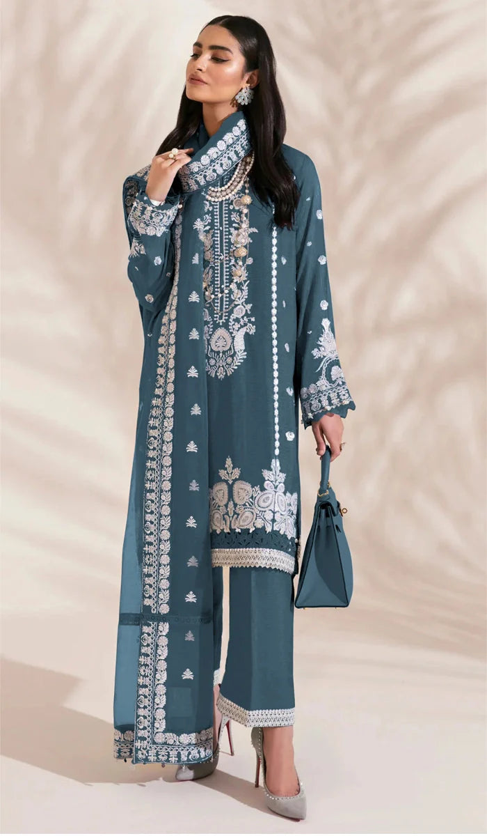 Fox Georgette Embroidered Pakistani Suit