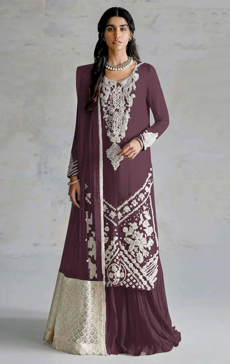 Designer Georgette Embroidered Pakistani Salwar Suit