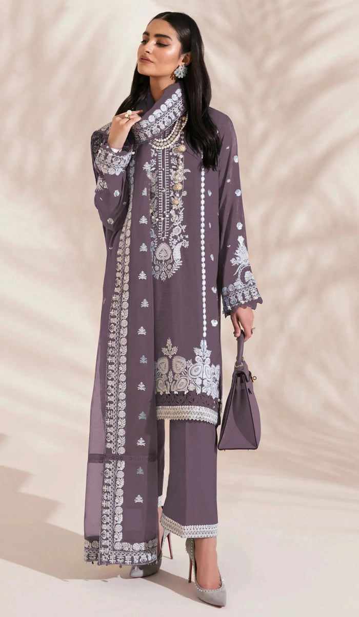 Fox Georgette Embroidered Pakistani Suit